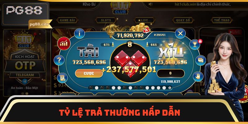 Tỷ lệ trả thưởng hấp dẫn